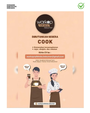 Lowongan Kerja Warkop Naik Kelas Kebumen Posisi Cook