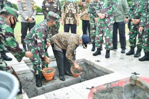 Peletakan Batu Pertama Markas Kodim 0709 Kebumen